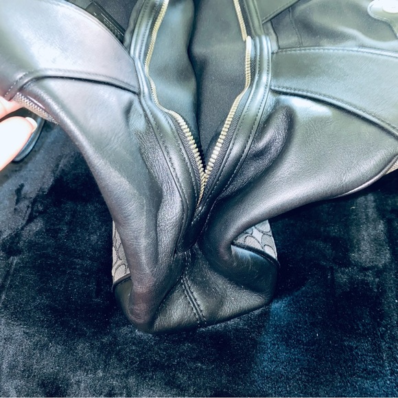 1 bag Coach original Oversized Purse Black and Gray Pre-Owned - Picture 7 of 10